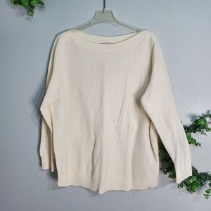 100% Cotton Cream Sweater